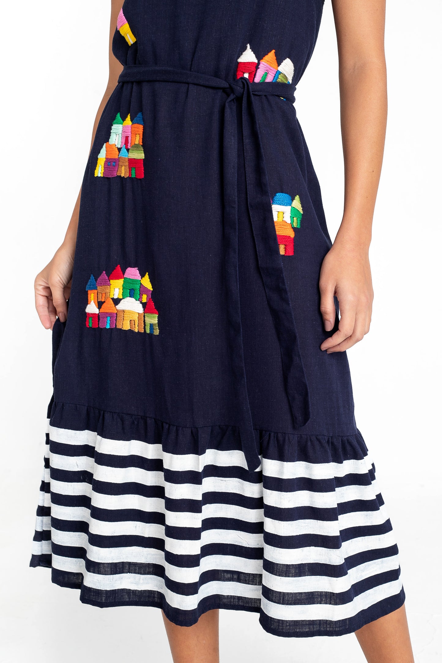 Vestido Manu - casinhas - marinho