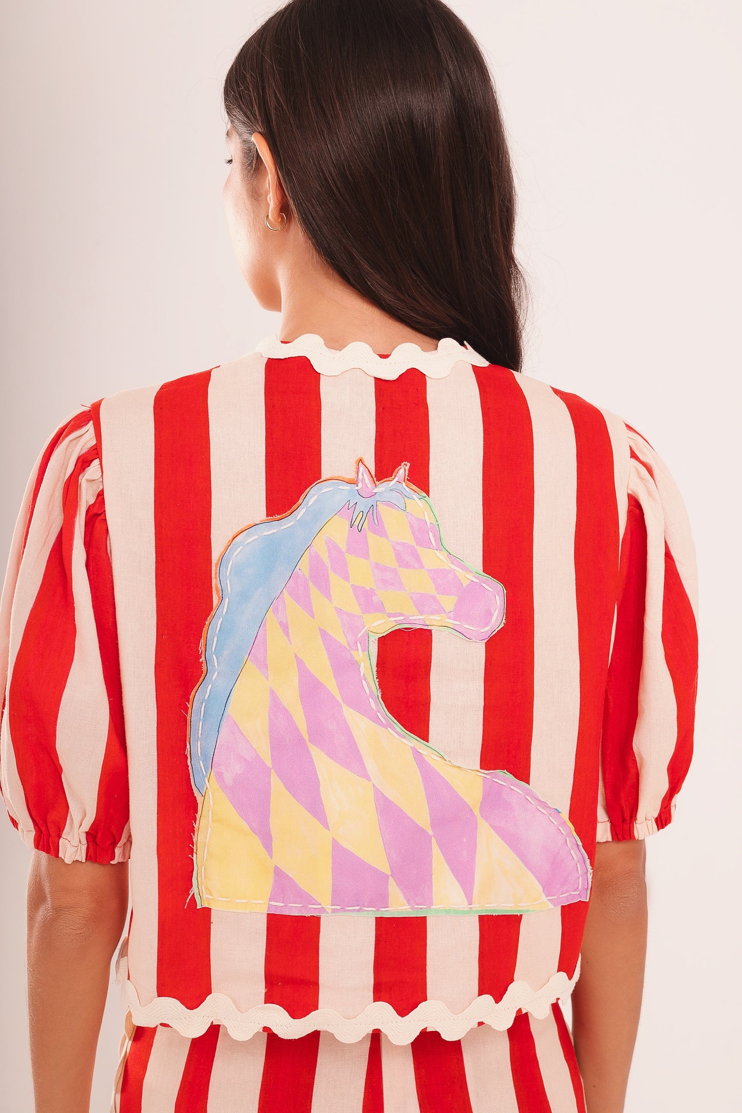 Blusa Baleiro Circo - listras vermelhas