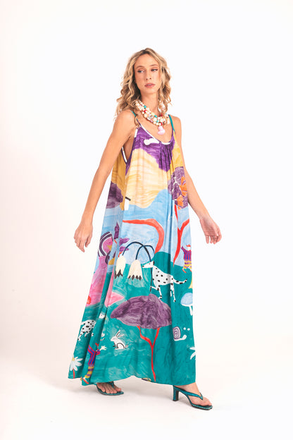 Vestido Movimento Recanto - roxo