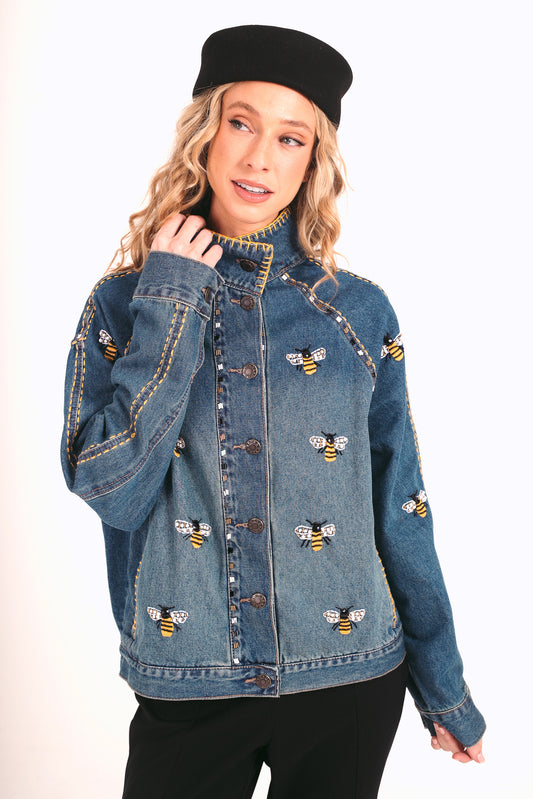Jaqueta Abelhinhas - jeans