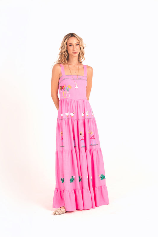 Vestido Amanda Nostalgia - rosa