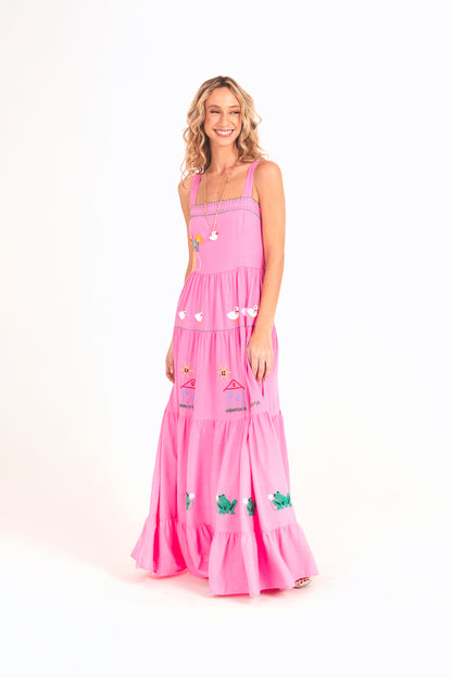 Vestido Amanda Nostalgia - rosa