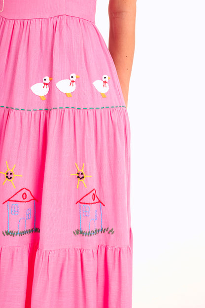 Vestido Amanda Nostalgia - rosa