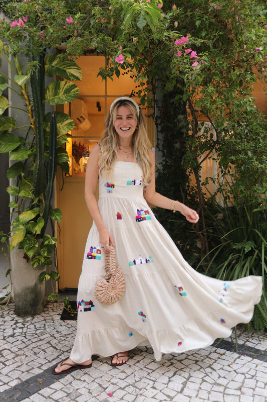 Vestido Amanda Trancoso - cru