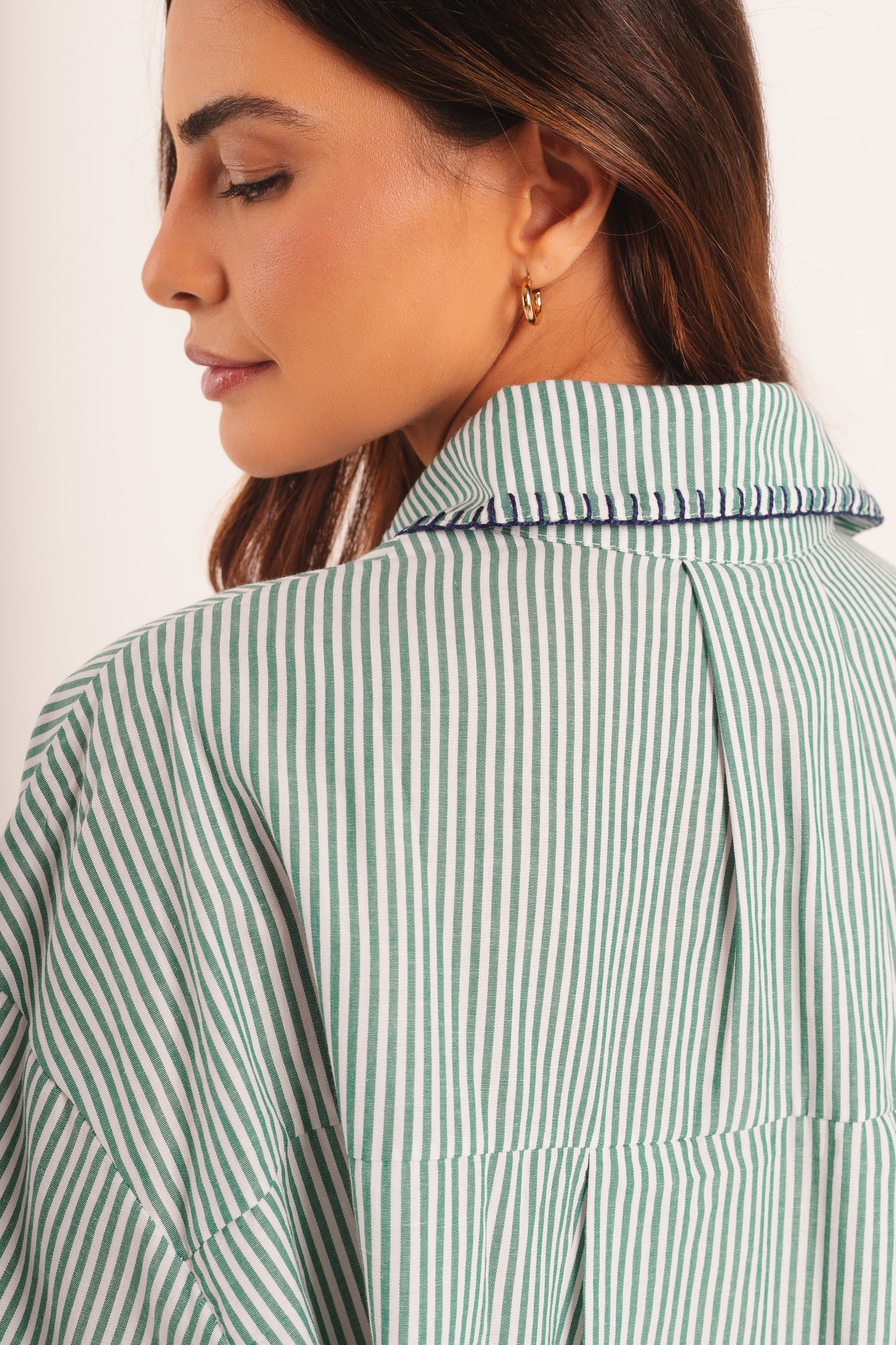 Camisa Alice - listrado verde
