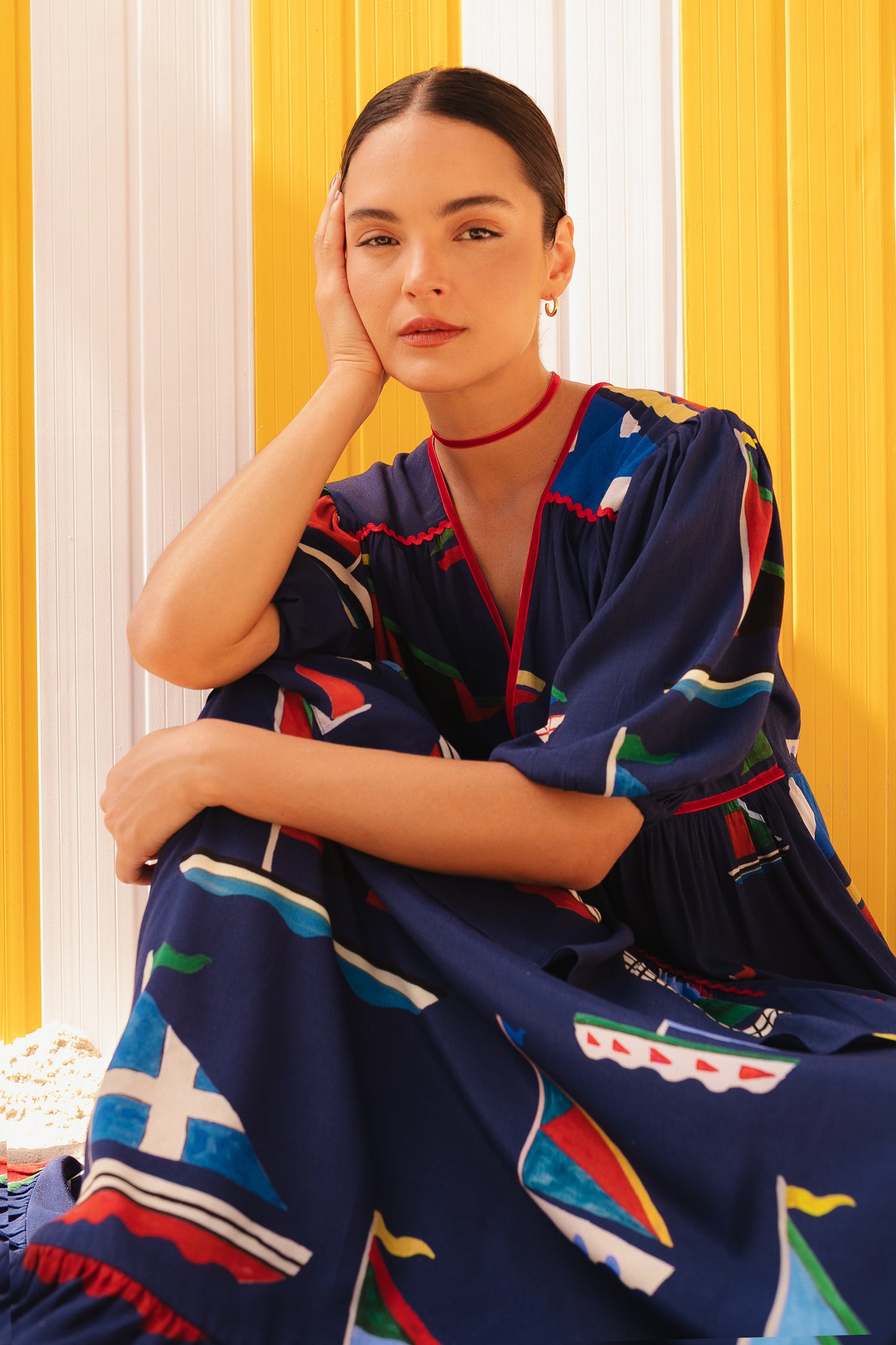 Vestido Afeto Itacaré - marinho