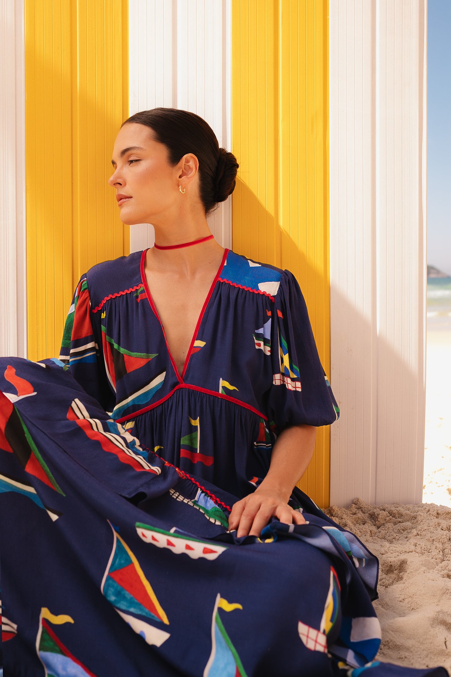 Vestido Afeto Itacaré - marinho