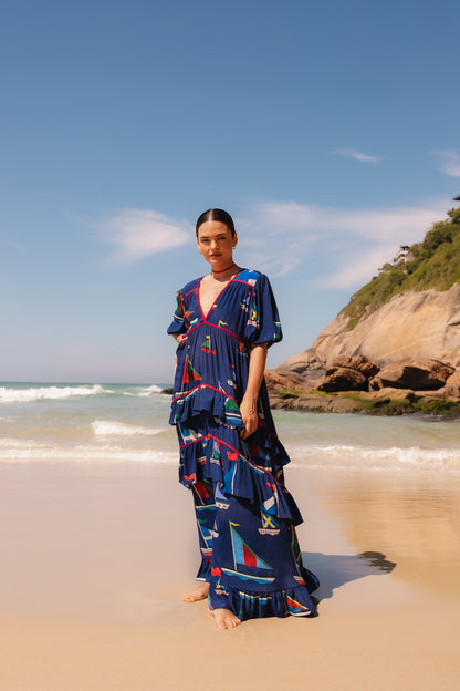 Vestido Afeto Itacaré - marinho