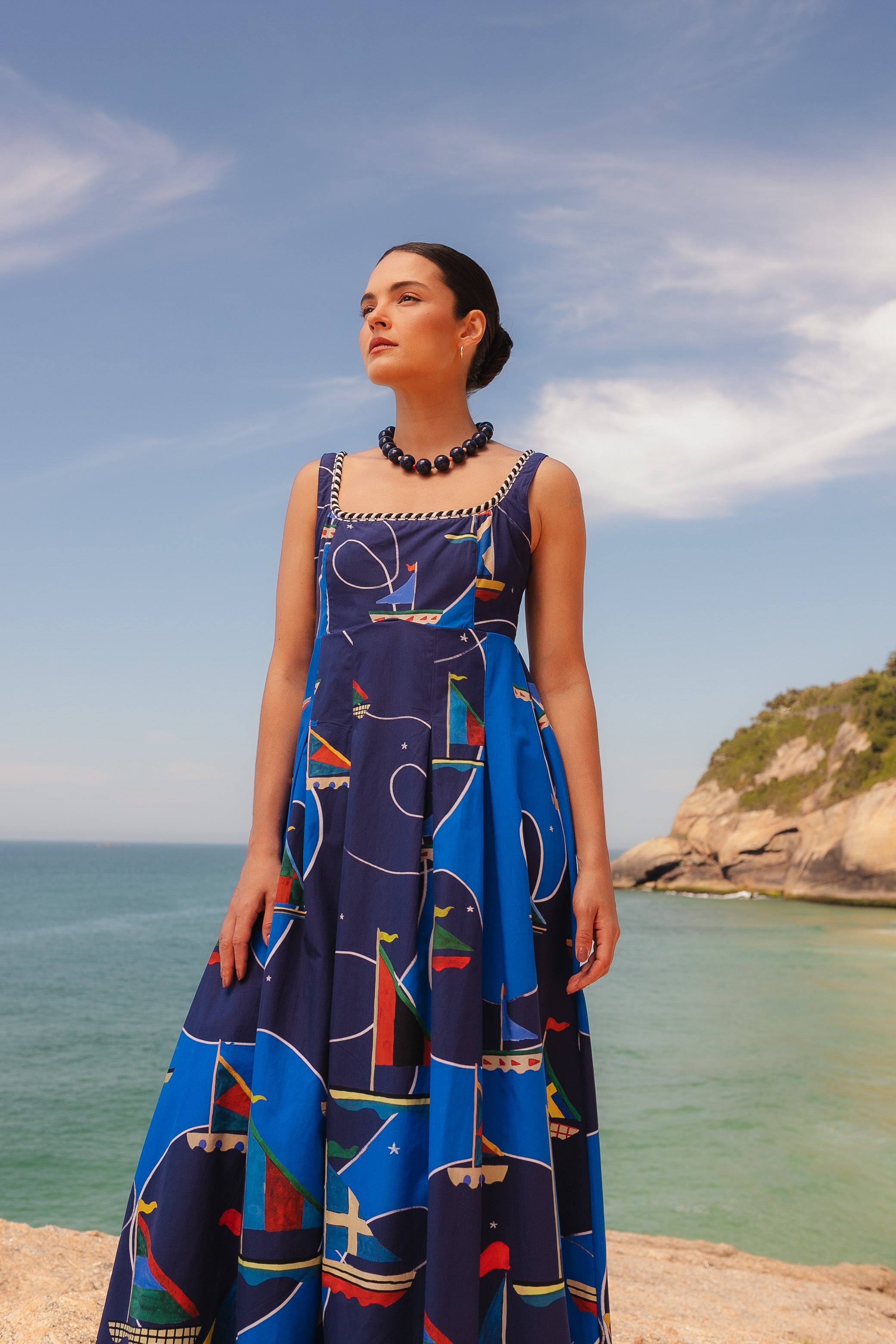 Vestido Angra - azul – Mabô Rio