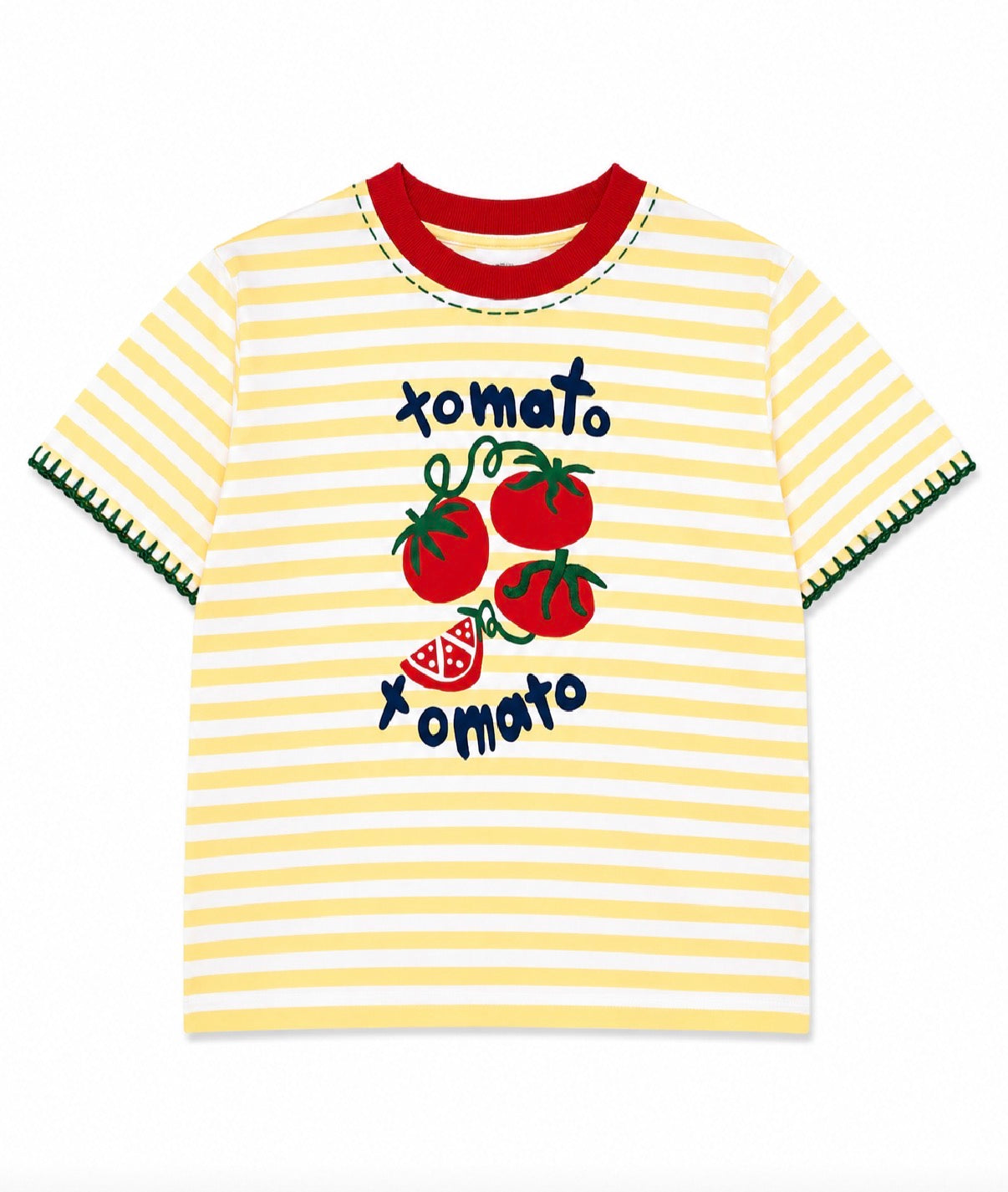 T-Shirt Tomates - listrado amarelo