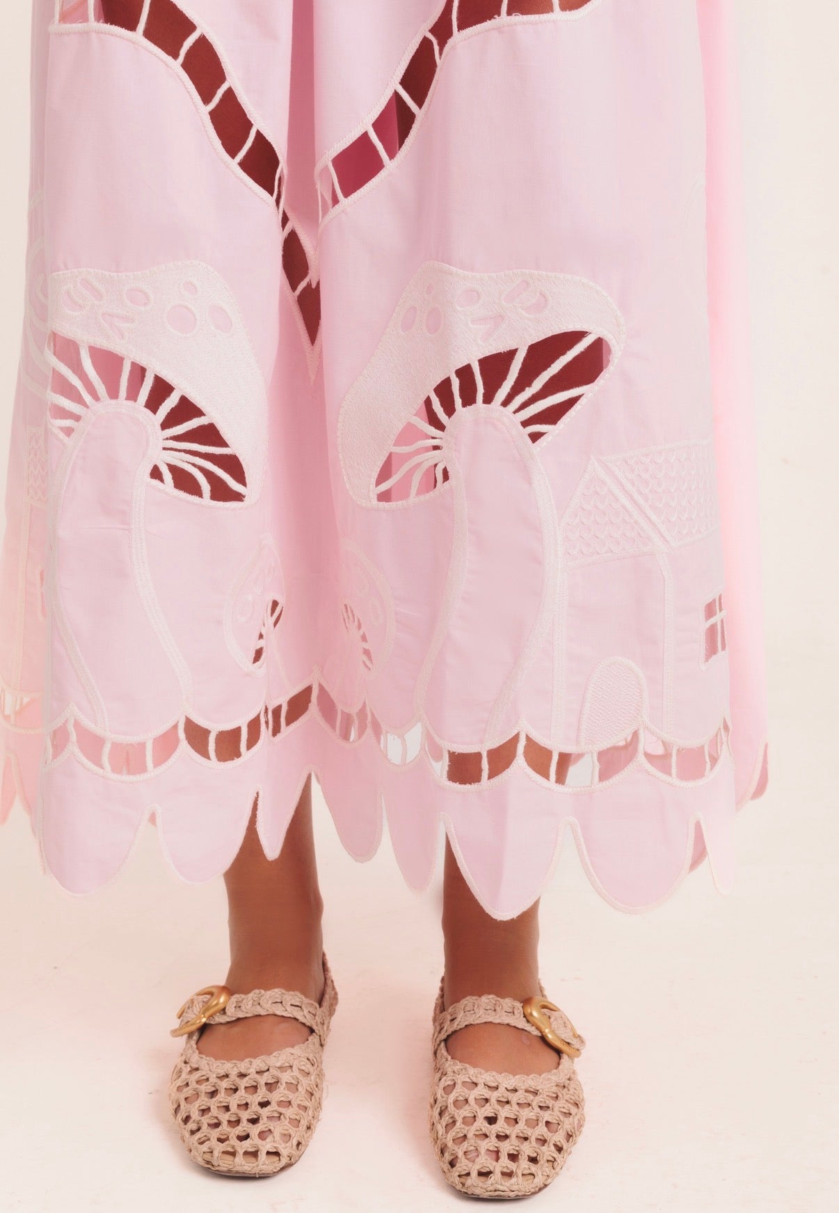 Vestido Amanita - rosa/off-white