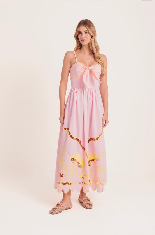 Vestido Amanita - rosa/amarelo