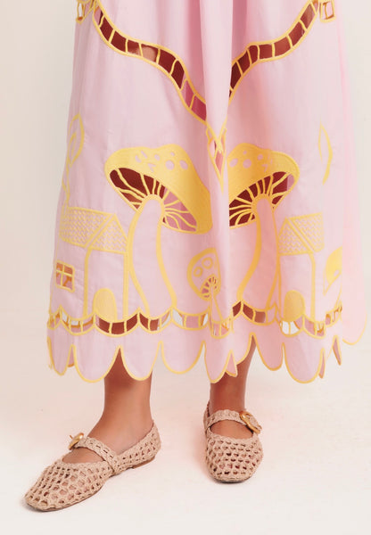 Vestido Amanita - rosa/amarelo