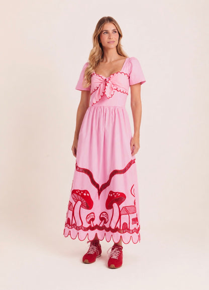 Vestido Amanita com manga - rosa