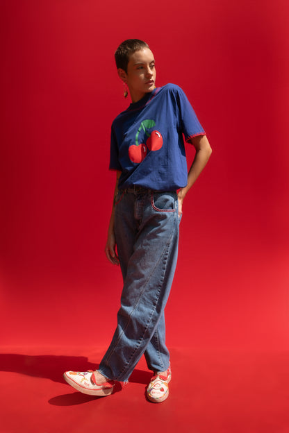 Cherry T-Shirt - navy