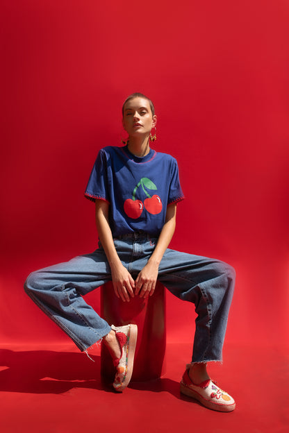 Cherry T-Shirt - navy