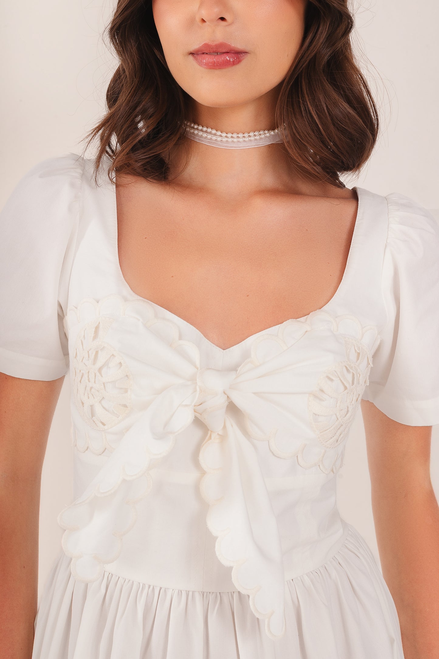 Vestido Trancoso com manga - off