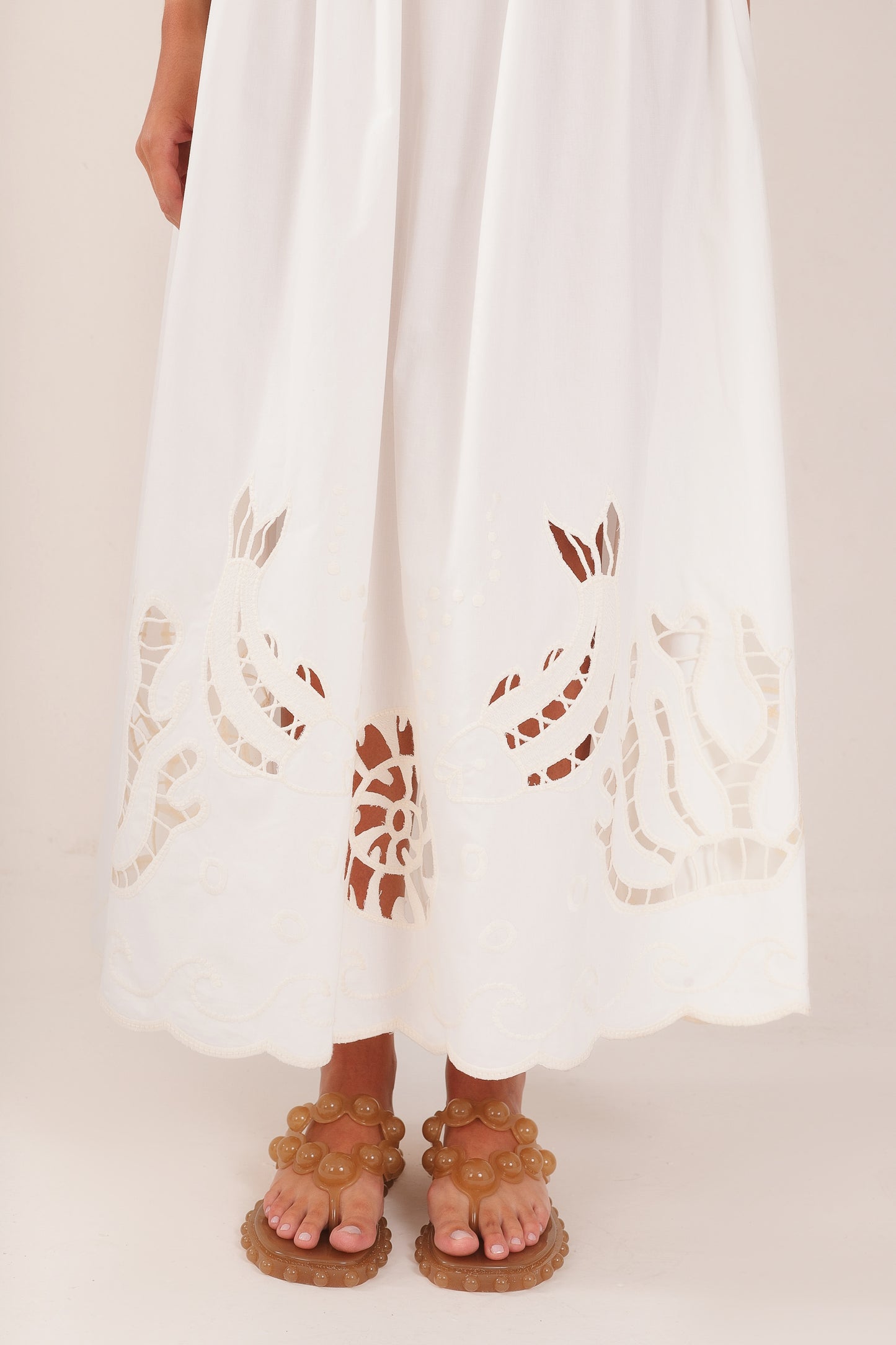 Vestido Trancoso com manga - off