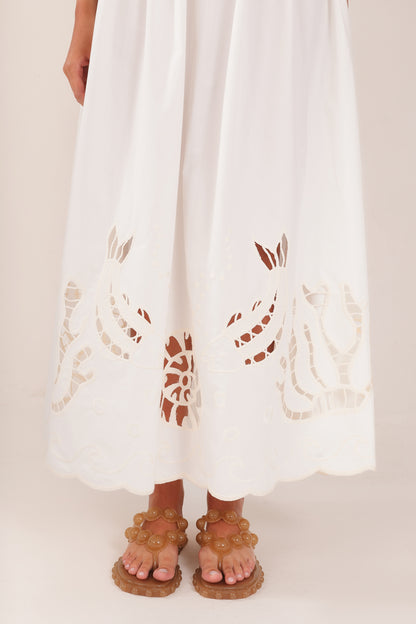 Vestido Trancoso com manga - off