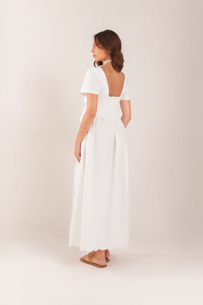 Vestido Trancoso com manga - off