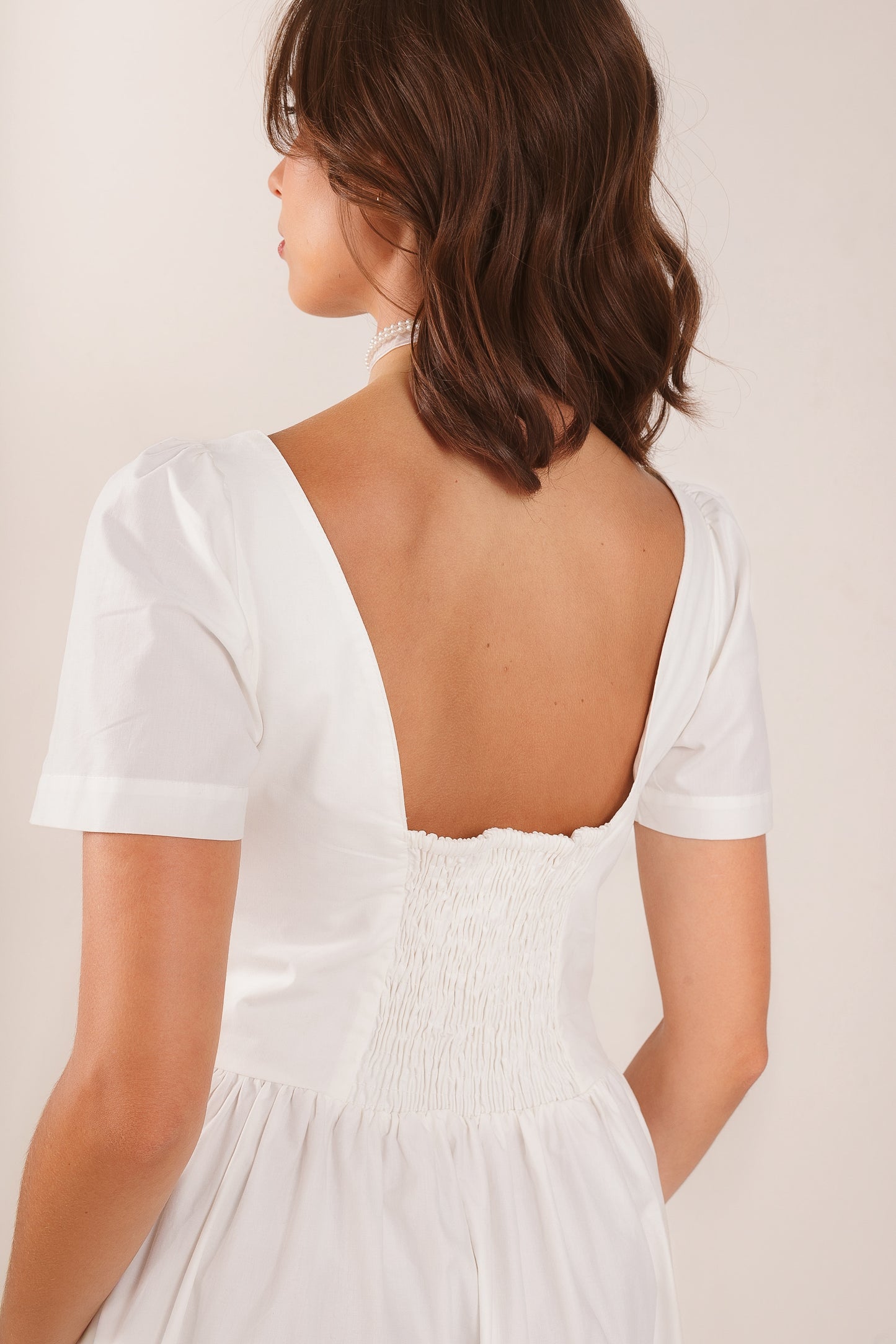 Vestido Trancoso com manga - off