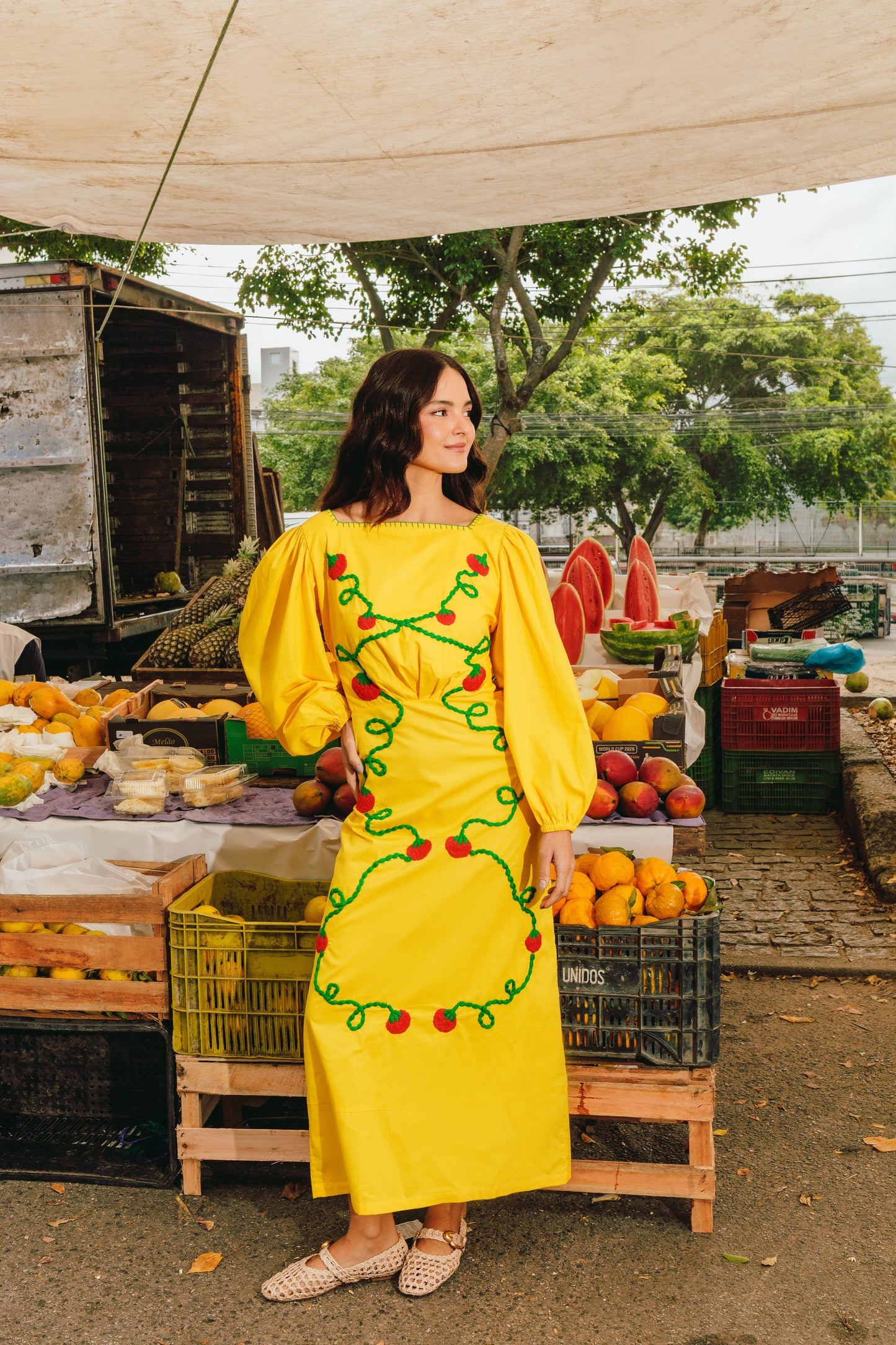 Vestido Luz Tomates - amarelo