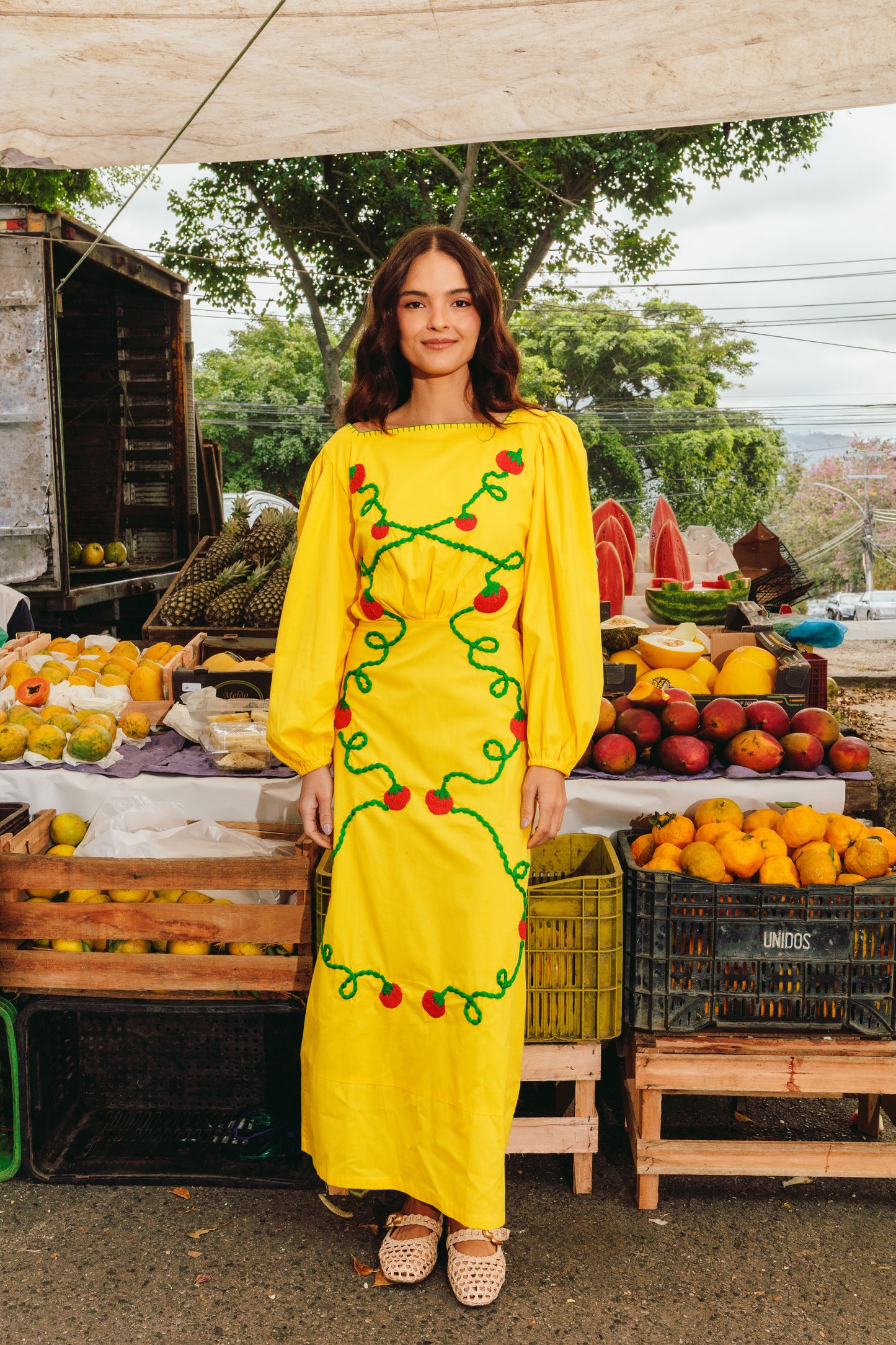 Vestido Luz Tomates - amarelo