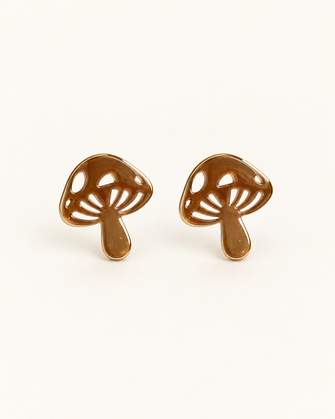 Brinco Cogumelo - dourado