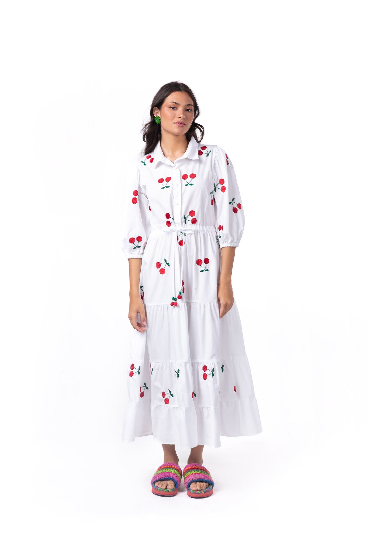 Vestido Frida Cereja - branco