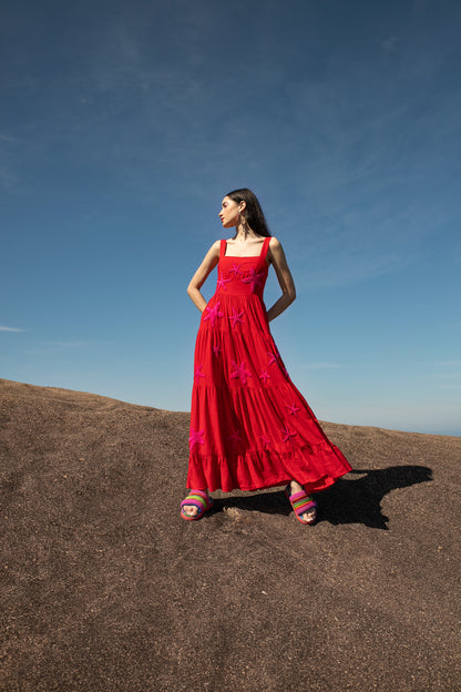 Vestido Amanda Estrela do Mar - vermelho