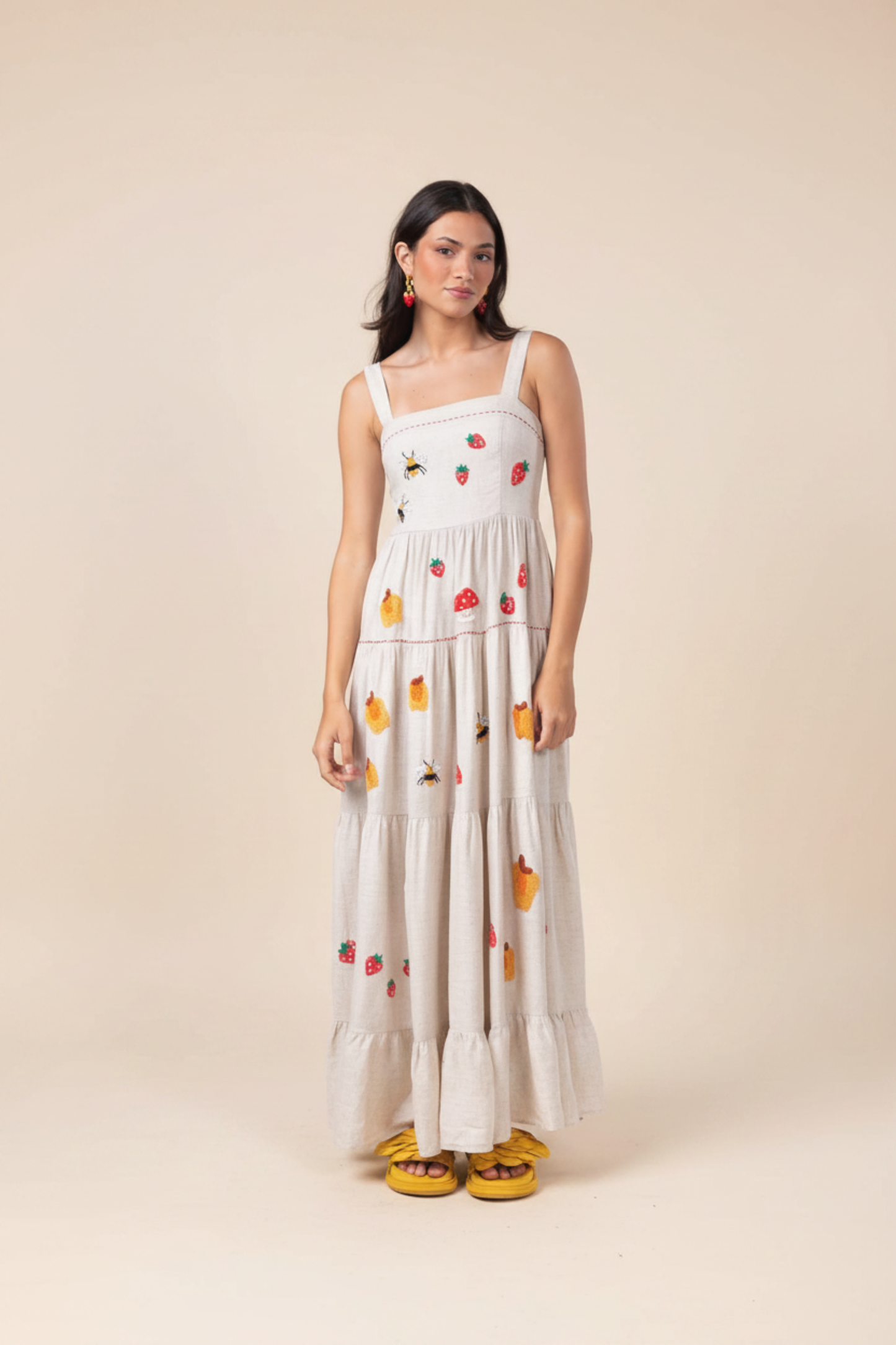 Vestido Amanda Doçura - cru