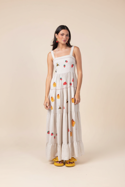 Vestido Amanda Doçura - cru