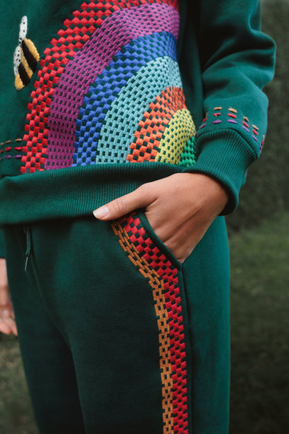 Conjunto Moletom Felicidade - verde