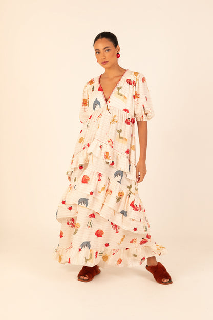 Vestido Afeto Sereias - off