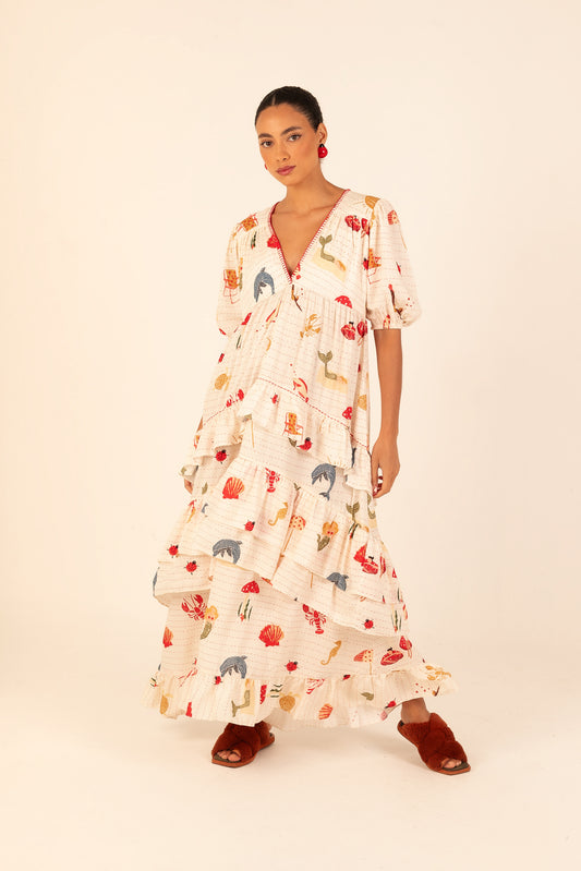 Vestido Afeto Sereias - off