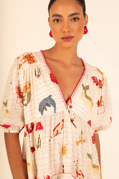 Vestido Afeto Sereias - off