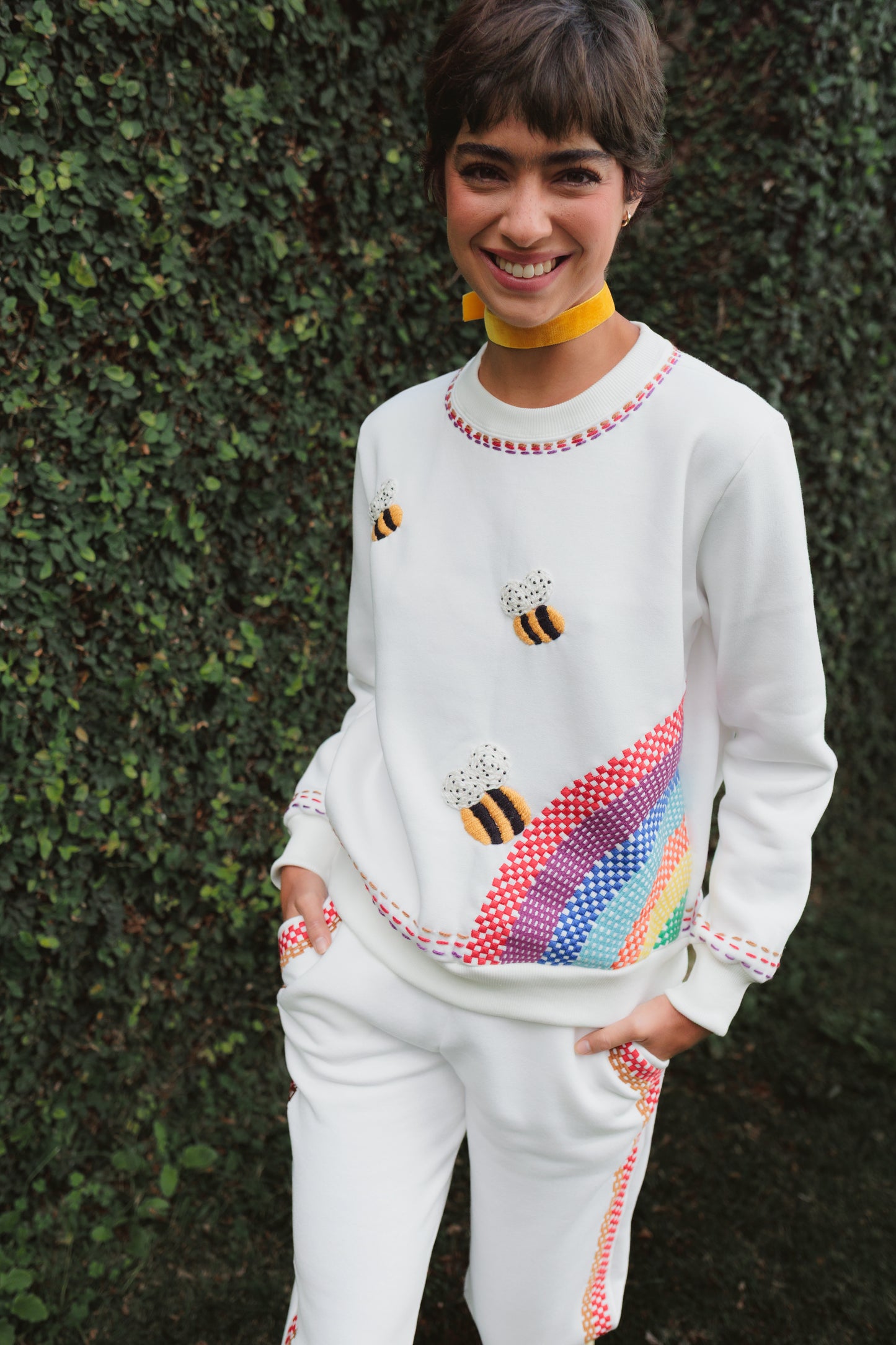 Conjunto Moletom Felicidade - off