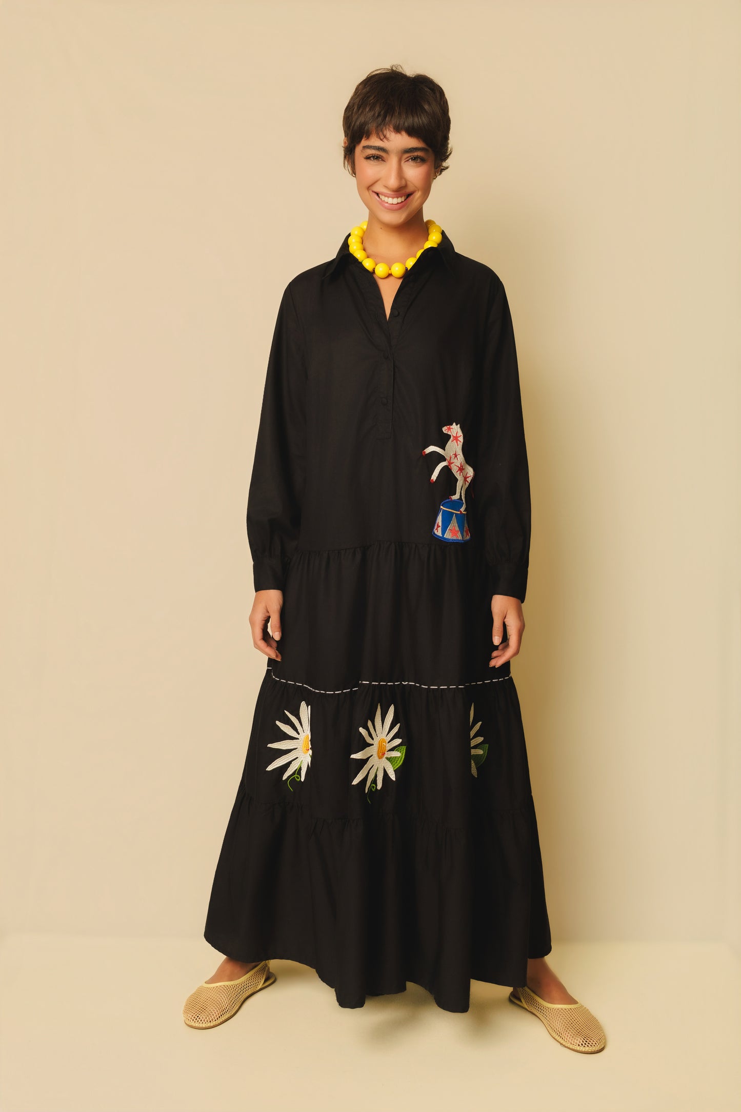 Vestido Sampa Picadeiro - preto