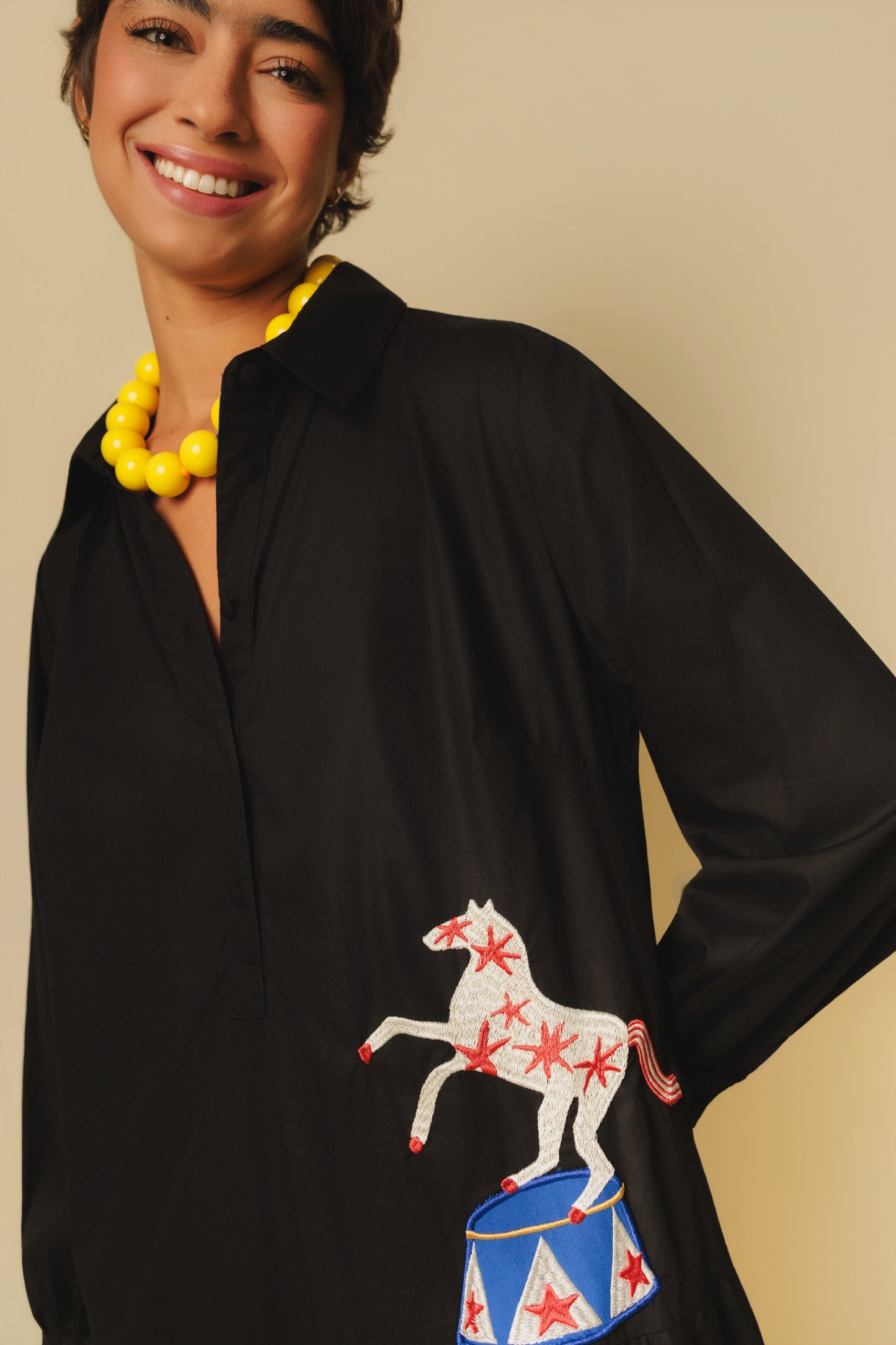 Vestido Sampa Picadeiro - preto