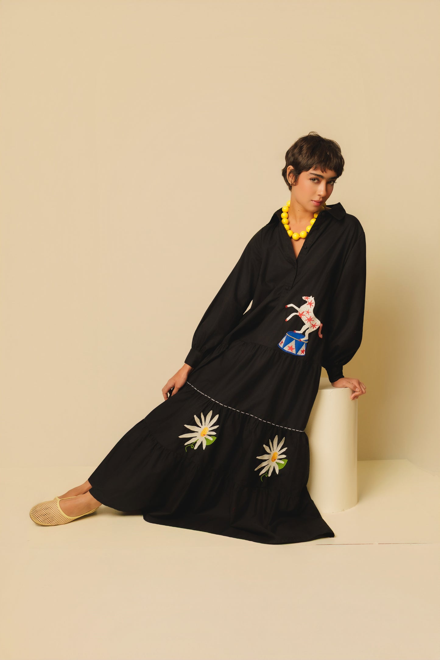 Vestido Sampa Picadeiro - preto