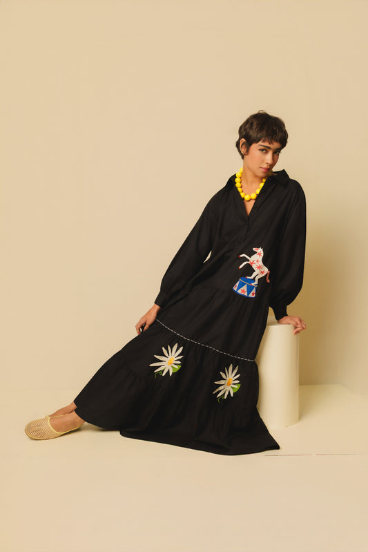 Vestido Sampa Picadeiro - preto