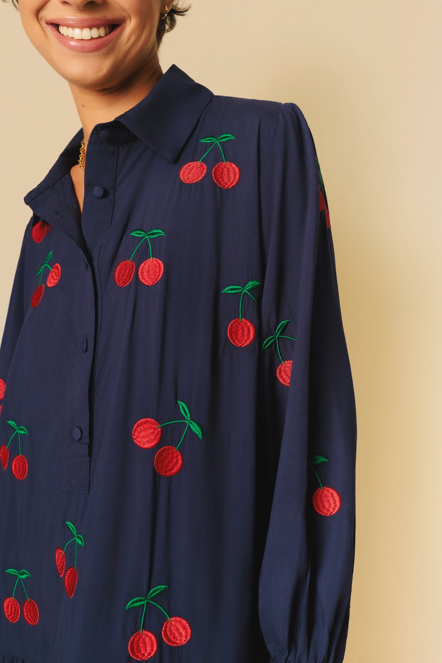 Vestido Sampa Cerejas - marinho