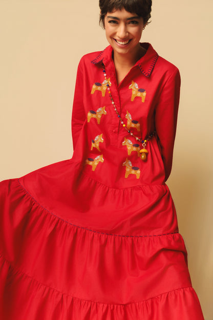 Vestido Sampa Haras - vermelho