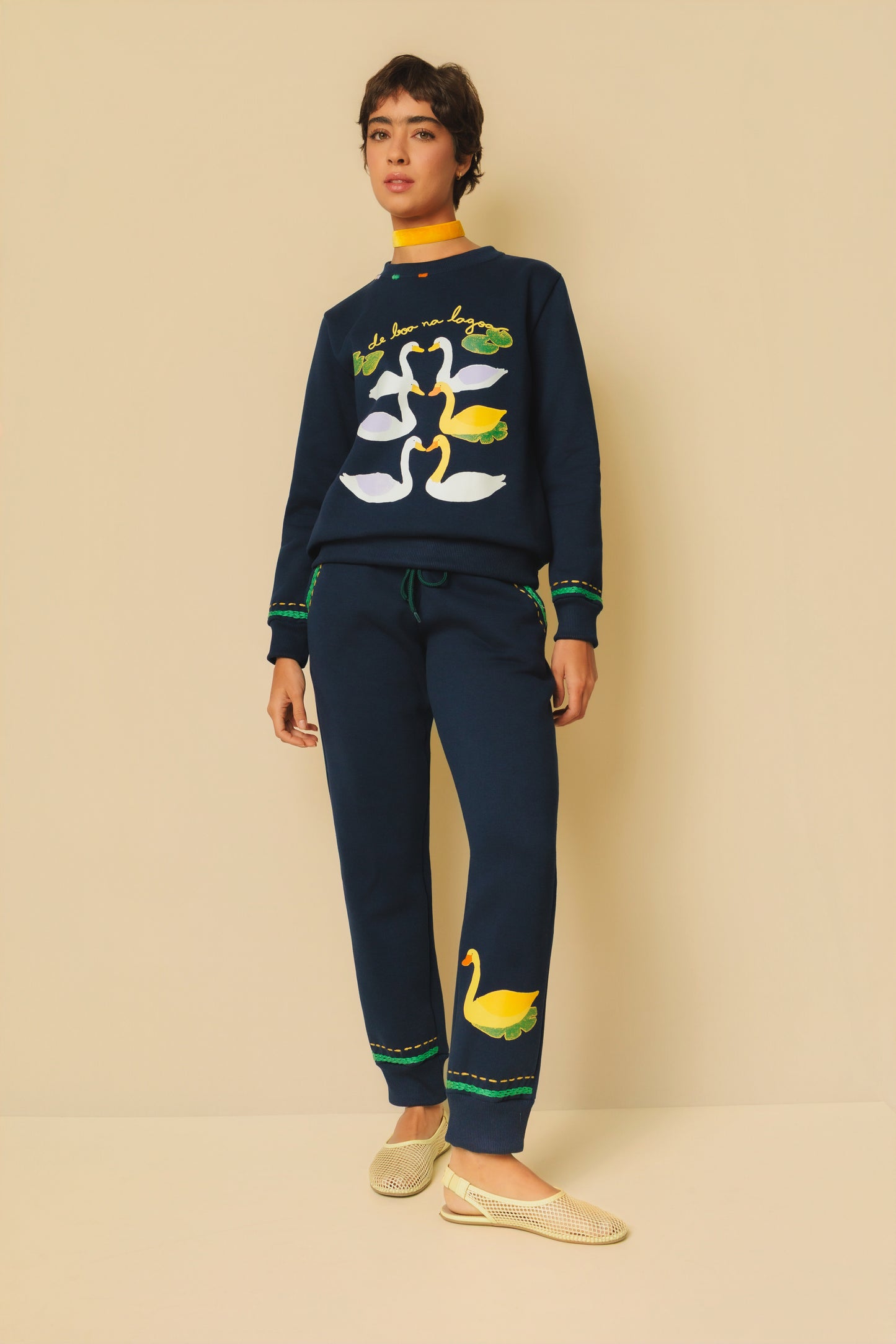 Conjunto Moletom De Boa Na Lagoa - marinho