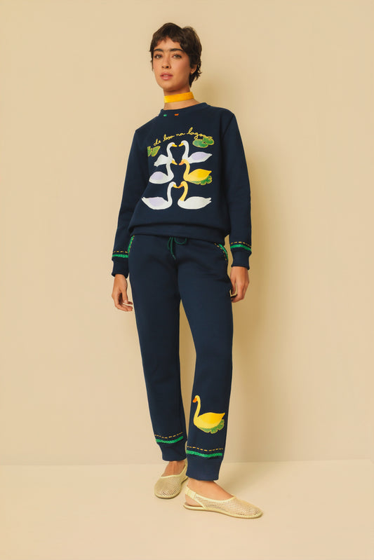 Conjunto Moletom De Boa Na Lagoa - marinho