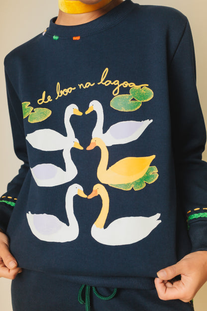 Conjunto Moletom De Boa Na Lagoa - marinho