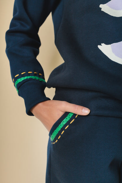 Conjunto Moletom De Boa Na Lagoa - marinho