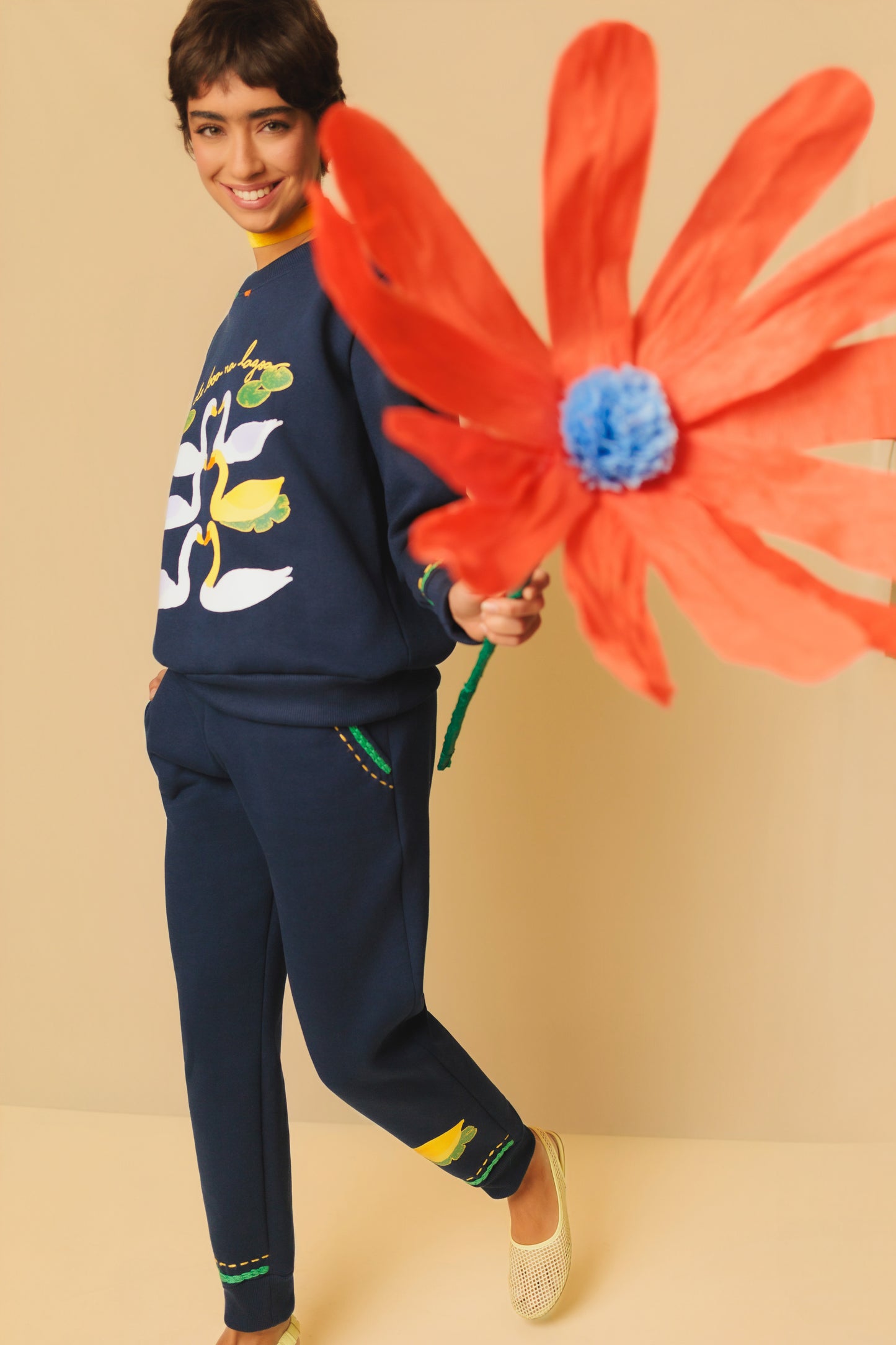 Conjunto Moletom De Boa Na Lagoa - marinho