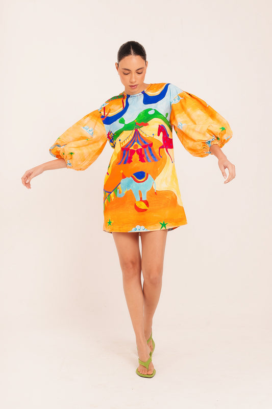 Vestido Fada Circo - laranja