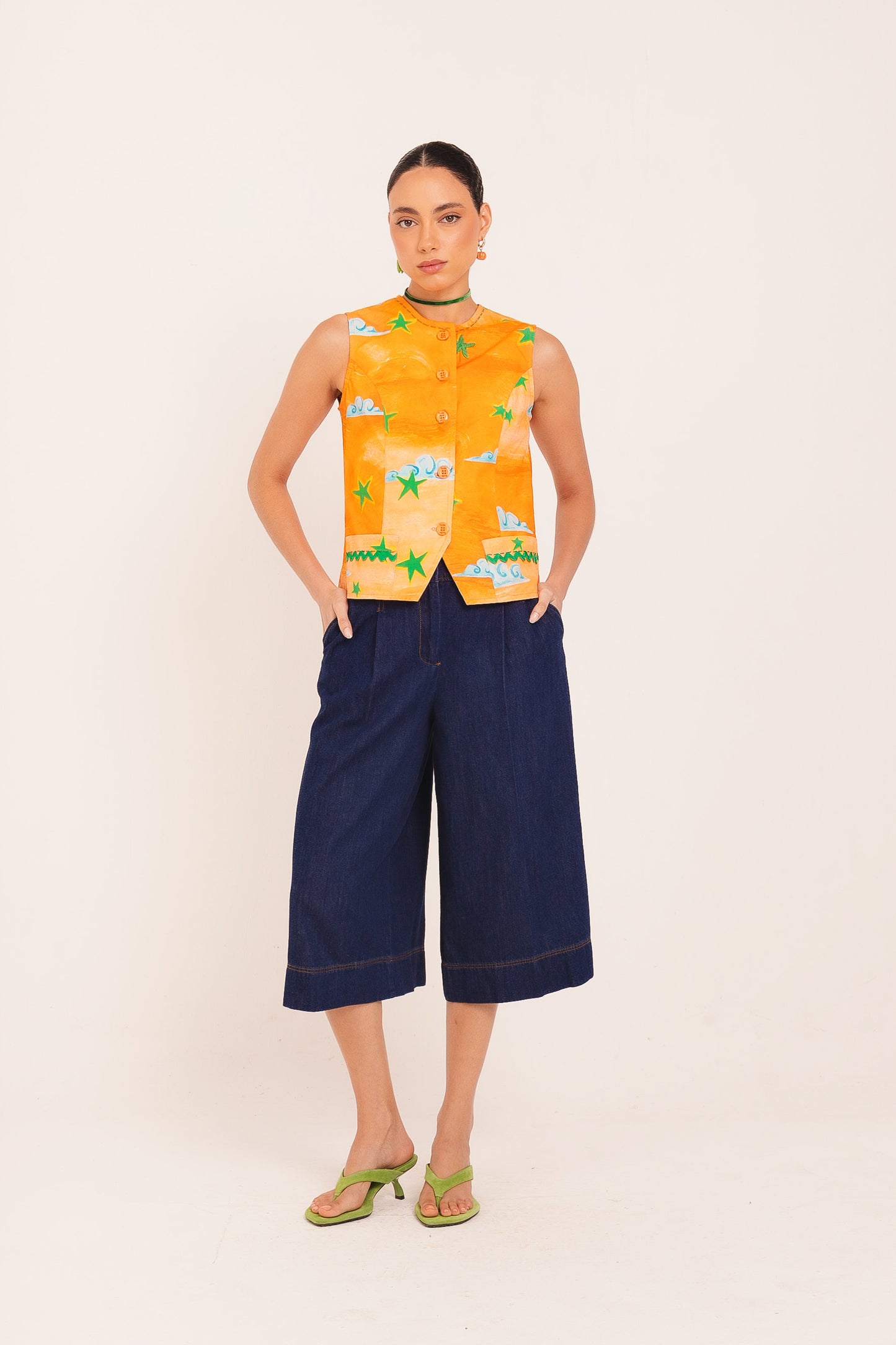 Colete Estela Circo - laranja